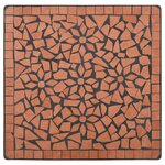 vidaXL Table de bistro mosaïque Terre cuite 60 cm  Céramique