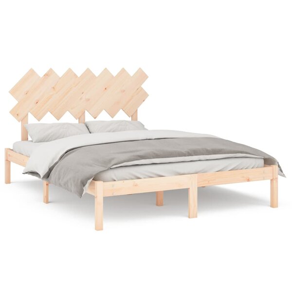 vidaXL Cadre de lit sans matelas 150x200 cm bois massif