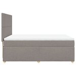 vidaXL Sommier à lattes de lit avec matelas Taupe 160x200 cm Tissu