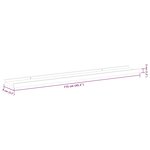 vidaXL Étagères murales 2 Pièces Gris béton 115x9x3 cm