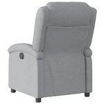 vidaXL Fauteuil inclinable Gris clair Tissu