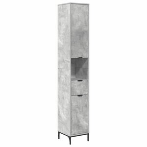 vidaXL Cabinet de salle de bain Gris béton 31 5 x 33 x 190 cm