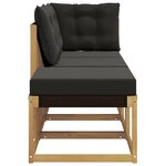 vidaXL Unité de canapé sectionnel avec coussin 3 Pièce Blanc