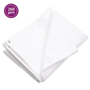 vidaXL Bâche 260 g/m² 6x6 m Blanc PEHD