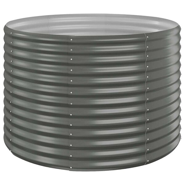 vidaXL Lit surélevé de jardin Acier enduit de poudre 100x100x68cm gris