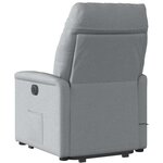 vidaXL Fauteuil inclinable de massage électrique Gris clair Tissu