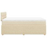 vidaXL Sommier à lattes de lit avec matelas Crème 120x200 cm Tissu