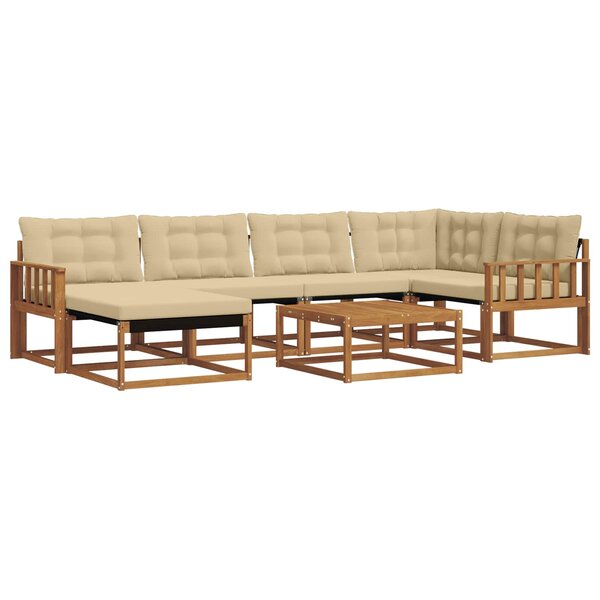 vidaXL Ensemble de canapés d'extérieur 19 Pièces Naturel et Beige