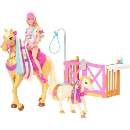 Barbie - coffret toilettage chevaux avec poupée barbie 2 chevaux et + de 20  accessoires - accessoire poupée mannequin - des 3 ans - La Poste