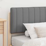 vidaXL Cadre de lit avec tête de lit rembourrée Gris clair 90 x 190 cm