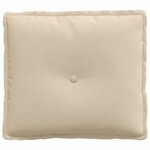 vidaXL Coussin de Dos Crème 50 x 45 cm Tissu en microfibre