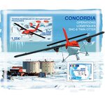 Bloc 2 timbres TAAF - Twin Otter à Concordia