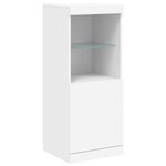 vidaXL Buffets avec lumières LED 3 Pièces blanc bois d'ingénierie