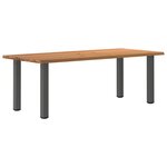 vidaXL Table à manger marron clair bois de chêne massif rectangulaire