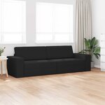 vidaXL Canapé-Lit Noir 245 x 78 x 77 cm tissu