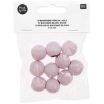 10 Perles rondes - bois rose - 20 mm