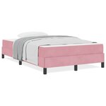 vidaXL Lit boxspring avec matelas Rose 120 x 200 cm Velours