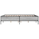 vidaXL Cadre de lit sans matelas sonoma gris 140x190 cm