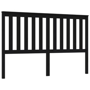 vidaXL Tête de lit Noir 166x6x101 cm Bois massif de pin