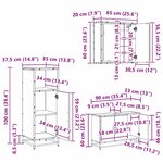 vidaXL Ensemble de mobilier de salle de bain 3 Pièces Chêne noir