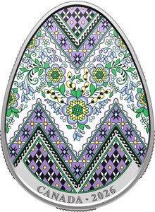 Pièce de monnaie en Argent 20 Dollars g 31.82 Millésime 2026 Pysanka PYSANKA