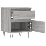 vidaXL Tables de chevet 2 Pièces sonoma gris 40x35x50 cm bois ingénierie