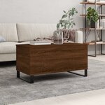 vidaXL Table basse Chêne marron 90x44 5x45 cm Bois d'ingénierie