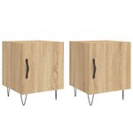 vidaXL Tables de chevet 2 Pièces chêne sonoma 40x40x50 cm bois ingénierie