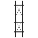 vidaXL Bibliothèque à 4 niveaux gris 40x30x140 cm bois d'ingénierie
