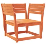vidaXL Canapé de jardin accoudoirs et coussins cire marron massif pin