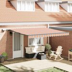 vidaXL Auvent Rétractable Multicolore 400 × 300 cm tissu