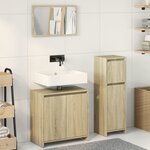 vidaXL Ensemble de meubles de salle de bain 3 Pièces chêne sonoma