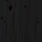 vidaXL Tête de lit Noir 186x4x100 cm Bois massif de pin