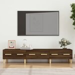 vidaXL Meuble TV Chêne marron 150x34 5x30 cm Bois d'ingénierie