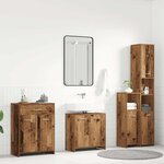 vidaXL Ensemble de meubles salle de bain 4 Pièces bois d'ingénierie