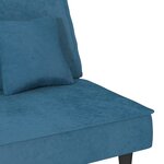 vidaXL Canapé-lit bleu velours