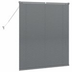 vidaXL Store de Fenêtre avec des rideaux Manuel Gris foncé Aluminium