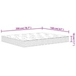 vidaXL Matelas à ressorts bonnell moyen 160x200 cm