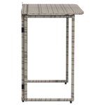 VidaXL Table de jardin pliante gris 90 x 51 x 75 cm polyrotin