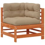 vidaXL Ensemble de salon de jardin 7 Pièces Brun cire Bois de pin massif