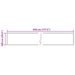 vidaXL Coureur de Tapis MARSA Crème 100 x 450 cm Polyester et PVC