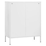 vidaXL Armoire de rangement Blanc 80x35x101 5 cm Acier