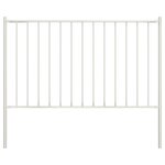 vidaXL Panneau de clôture poteau Acier enduit poudre 1 7x0 75 m Blanc