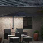 vidaXL Parasol de jardin Anthracite 248.5 x 247.5 x 160 cm tissu