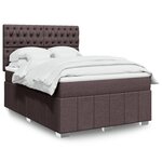 vidaXL Sommier à lattes de lit avec matelas Marron foncé 140x200 cm
