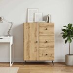 vidaXL Buffet Chêne artisanal 66 x 34 5 x 90 cm Bois d'ingénierie