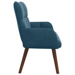 vidaXL Sofa 2 places Bleu 115 x 61 x 87 cm Velours
