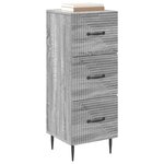 vidaXL Armoire à tiroirs Sonoma gris 33 x 34 5 x 89 5 cm