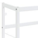 vidaXL Cadre de lavabo de salle de bain Blanc 79x38x83 cm Fer