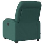 vidaXL Fauteuil inclinable de massage vert foncé tissu